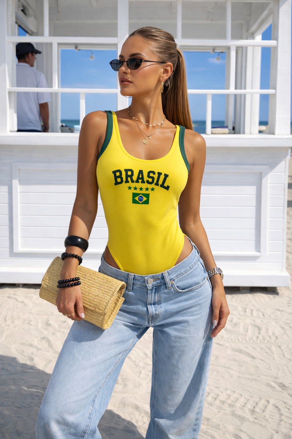 Body Brasil Bicolor | Tamanho Único