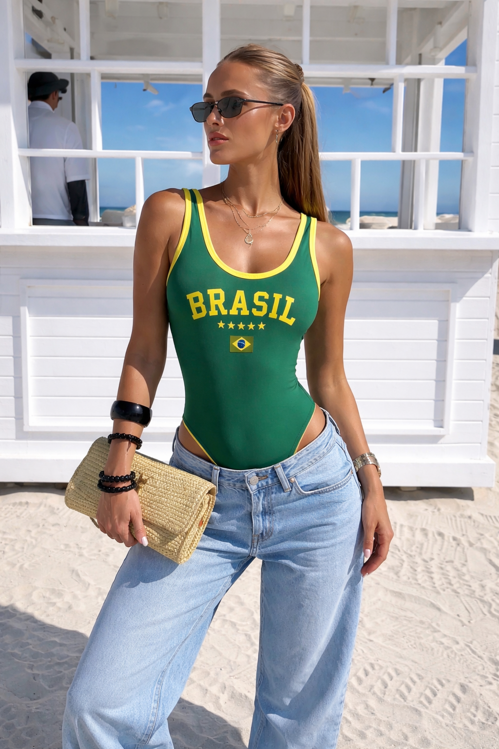 Body Brasil Bicolor | Tamanho Único