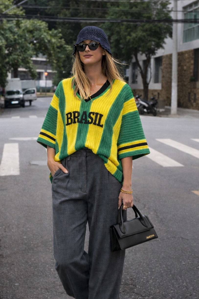 Blusa Brazil Tricot | Tamanho Único
