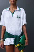 Blusa Brazilian | Paetês Azul e Verde