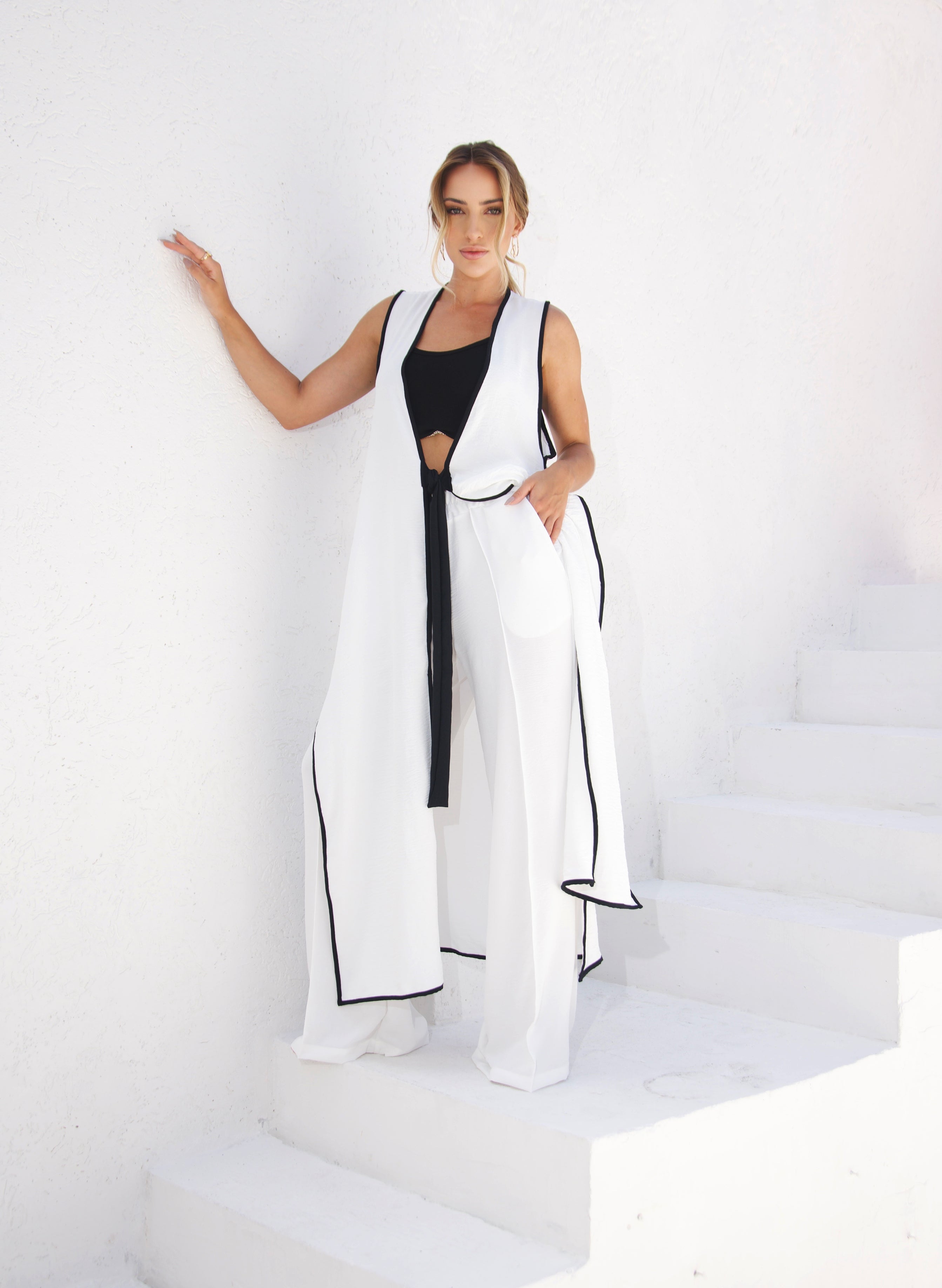 Conjunto Cardigan e Calça