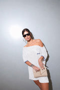 Mini Veste Paetês | Branco