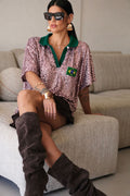Blusa Brazilian | Paetês Rosa