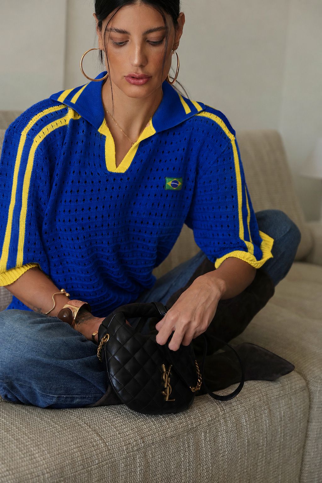 Blusa Brazil Tricot | AZUL