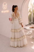 Vestido Longo Bordados Dourados