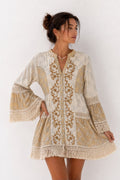 Vestido Curto Bordado | Franjas