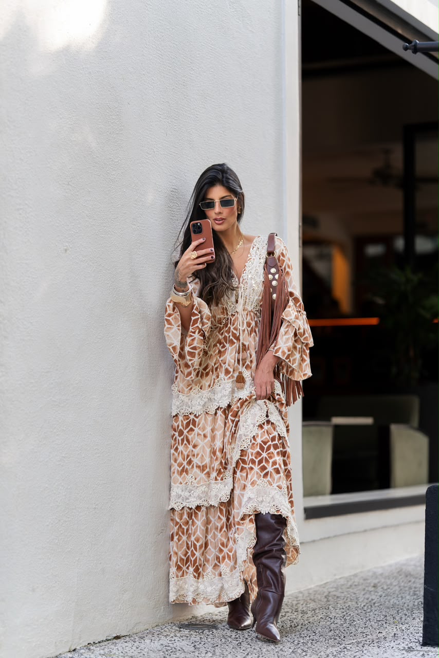 Vestido Boho Longo | Estampado