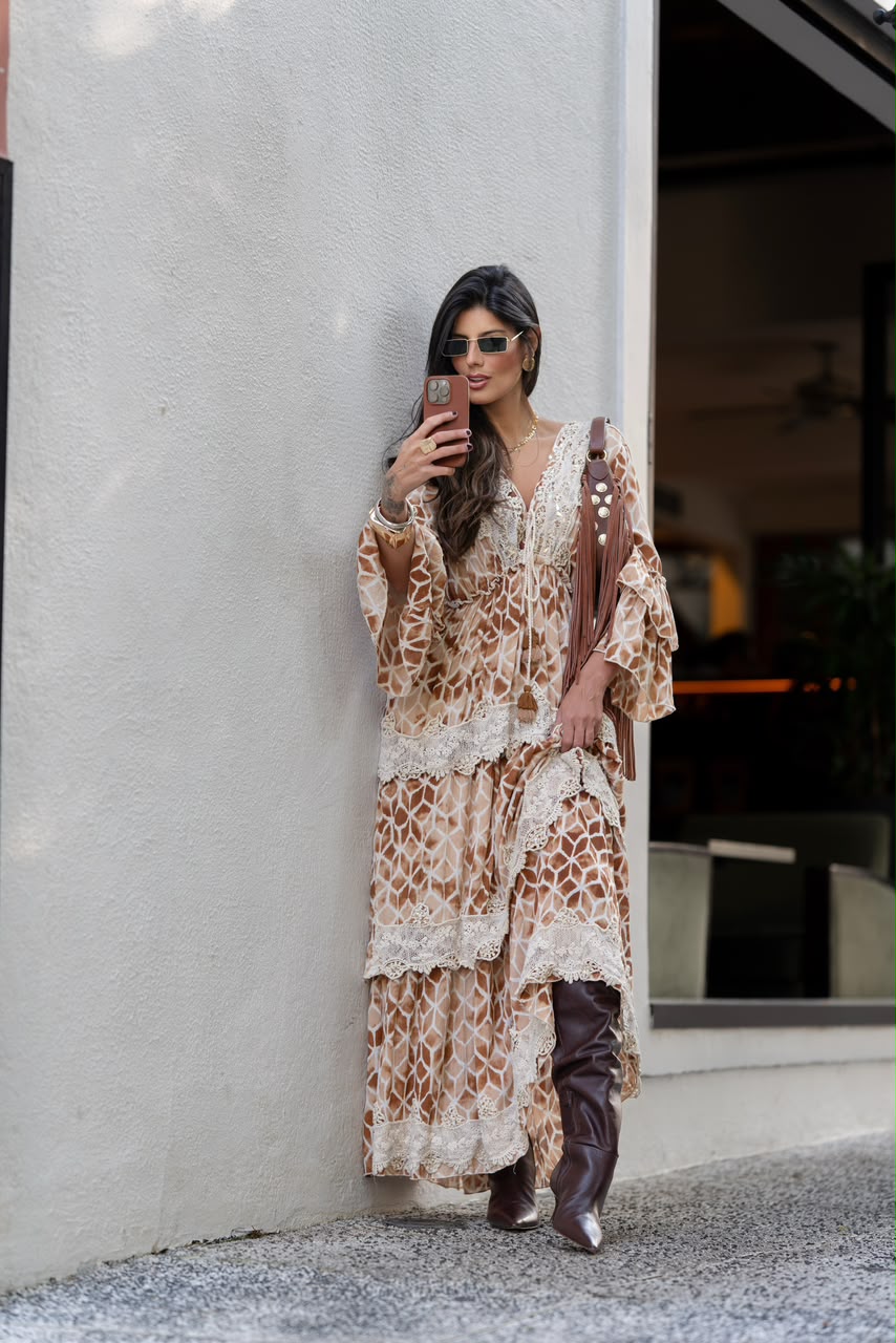 Vestido Boho Longo | Estampado