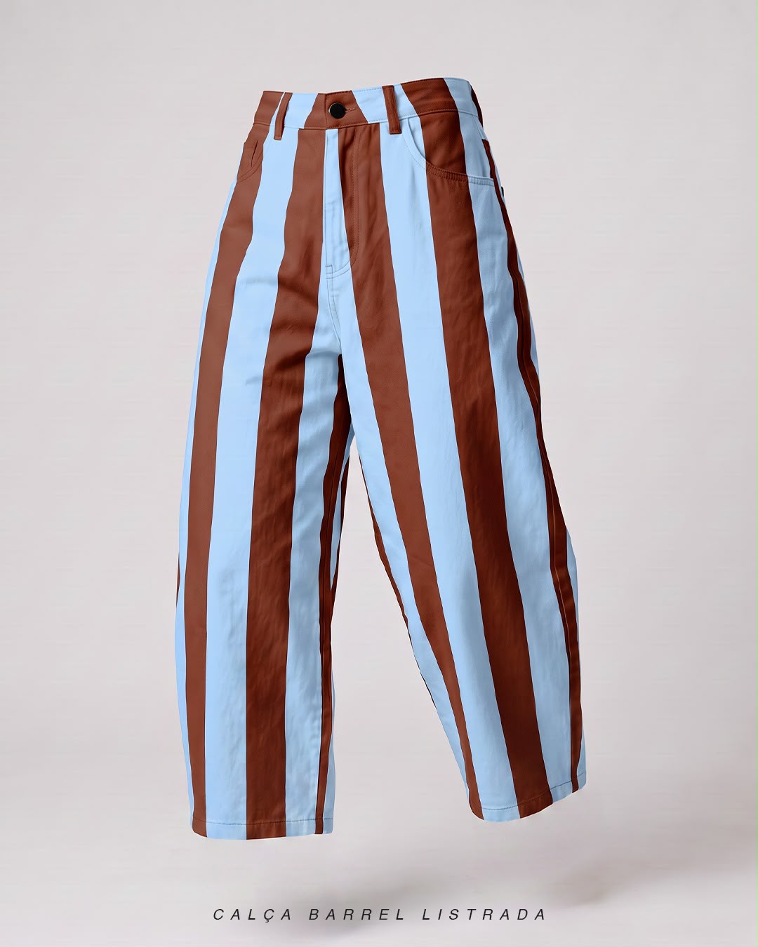 Calça Barrel Listrada