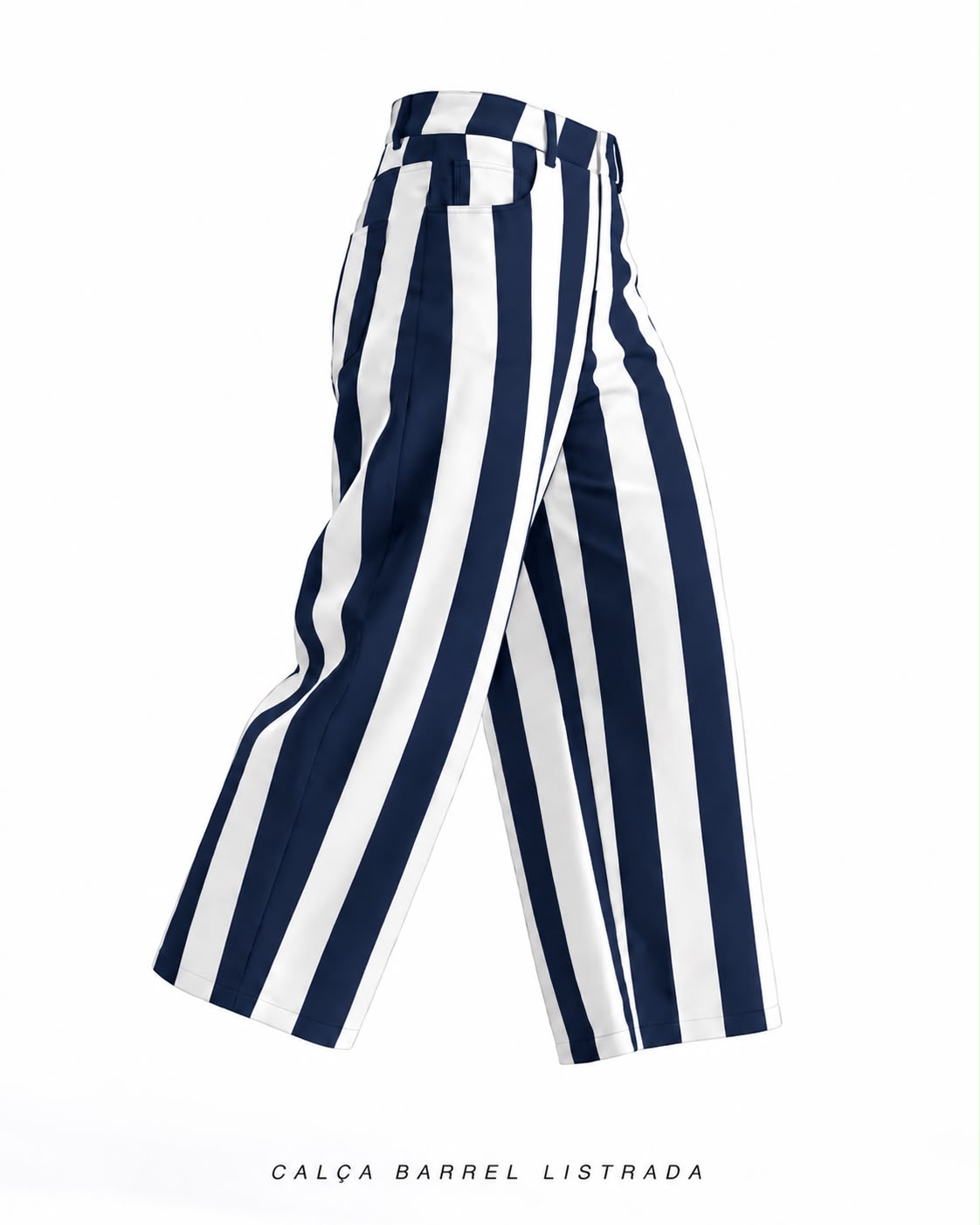Calça Barrel Listrada